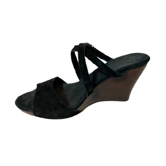 UGG Australia Black Suede Wedge Heels - Picture 4 of 6